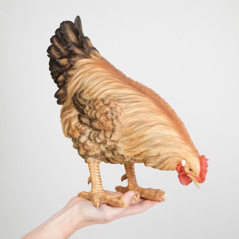 Bits and Pieces - Life Sized Decorative Chicken Statue-Farm Animal Collectable Polyresin Garden Sculpture - Figurine Stands 17" Tall - Image 5